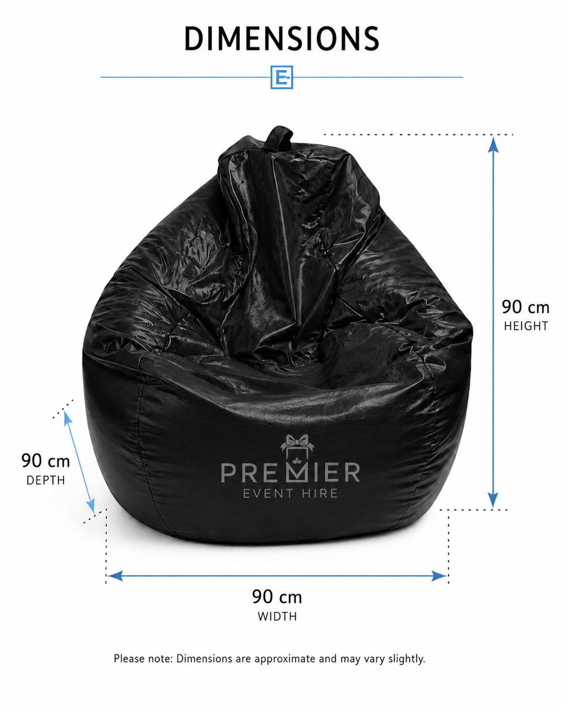 Black Bean bag Hire - Image 2