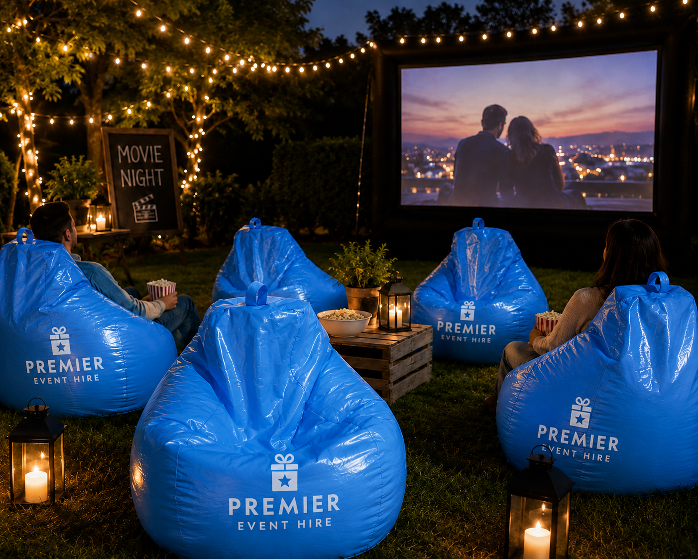 Blue Bean bag Hire - Image 2
